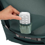 Ingenuity Stow & Go Compact Folding Bouncer with fold-flat design and CalmTouch Vibe-Pod for baby comfort and portability