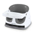 Ingenuity Baby Base 2-in-1 Seat with removable tray for dining and play, Slate color.