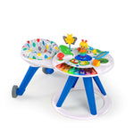 Baby Einstein Around We Grow 4-in-1 Discovery Center with colorful toys and activity table.