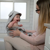 Ingenuity Clean & Cuddly Hooded Baby Elephant Bath Animal Towel, Grazer