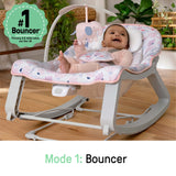 Keep Cozy 3-in-1 baby bouncer, rocker, and toddler seat with plush elephant toy and soothing vibrations
