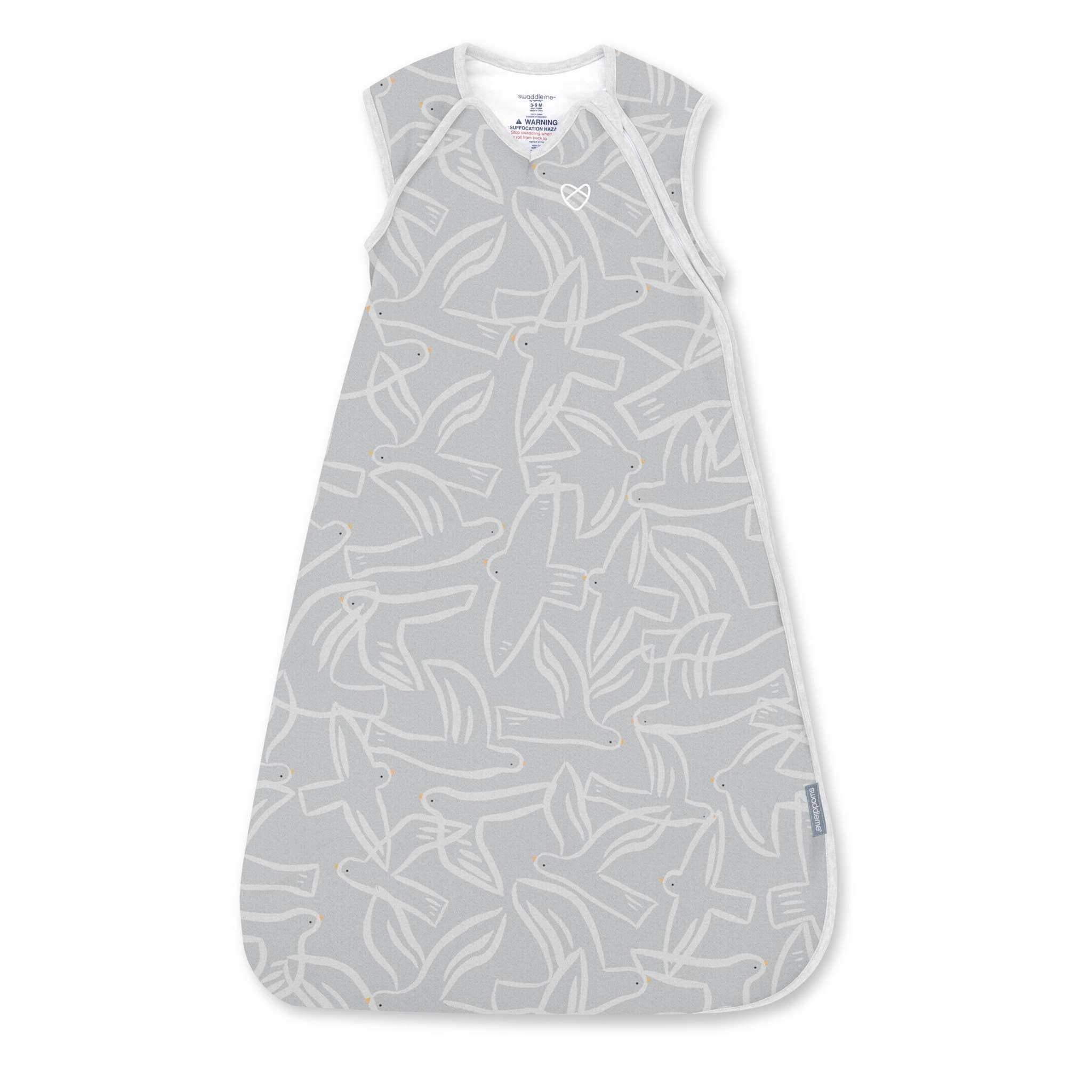 SwaddleMe Night Sack sleeper in soft cotton for babies 3-18 months with extra-long zipper and hip-healthy design