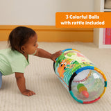 Bright Starts Roll-Along Rainforest Baby Toy, Push & Crawl Activity Toy with Rattle Balls