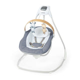 Ingenuity SimpleComfort Compact Soothing Swing - Rotating Toy Bar, 6-Speed - Chambray