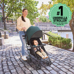 Lightweight 3Dlite Jewel Stroller with recline seat, large canopy, bumper bar, and underseat basket