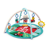 Baby Einstein Happy Harvest Touch & Feel Activity Gym with sensory play mat and farm-themed toys for infants