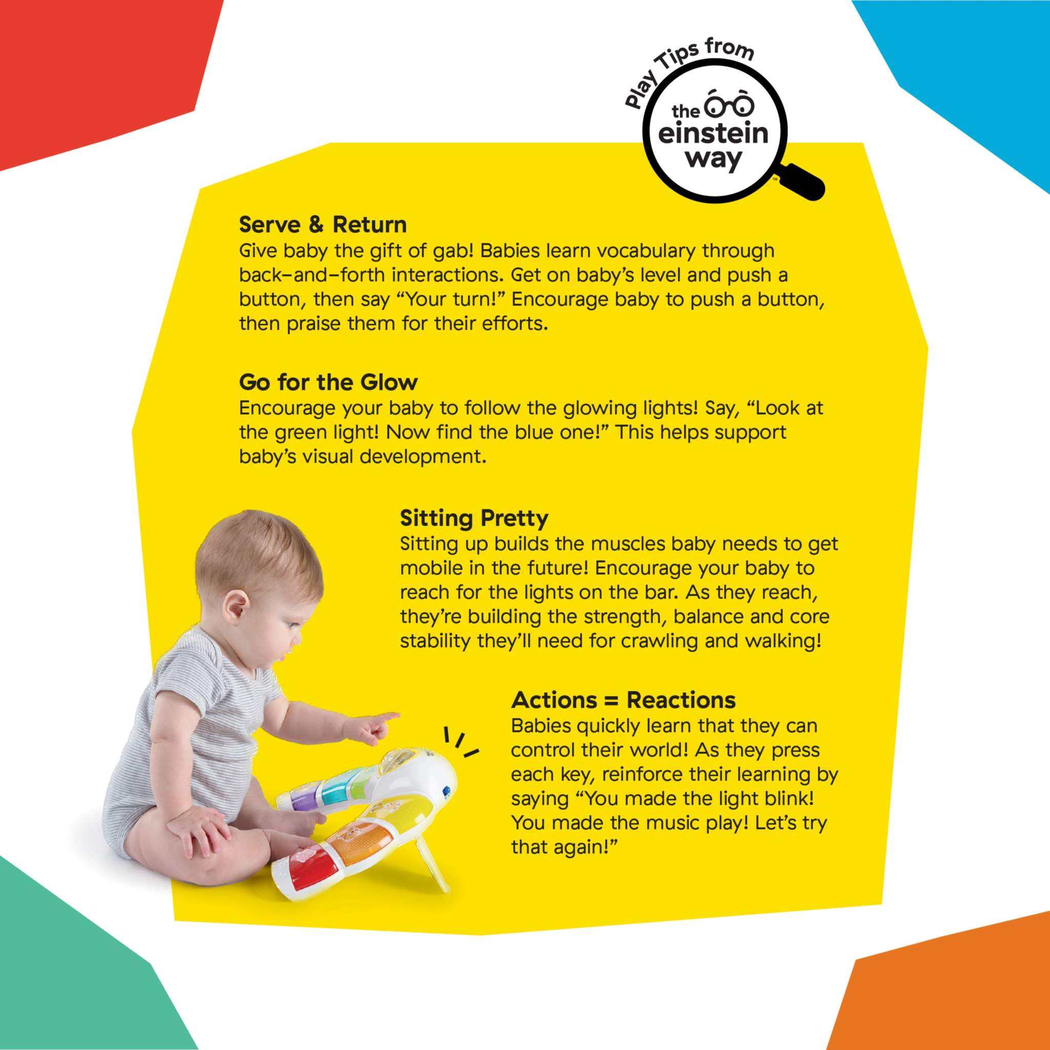 Baby Einstein Glow & Discover Light Bar interactive baby toy with lights and sounds