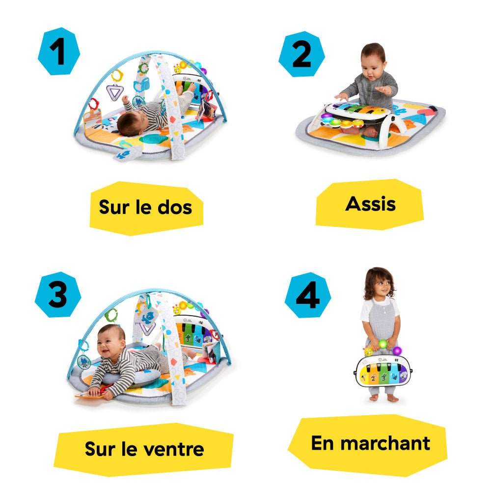 Baby Einstein Kickin Tunes music and language discovery gym with take along musical toy for infants