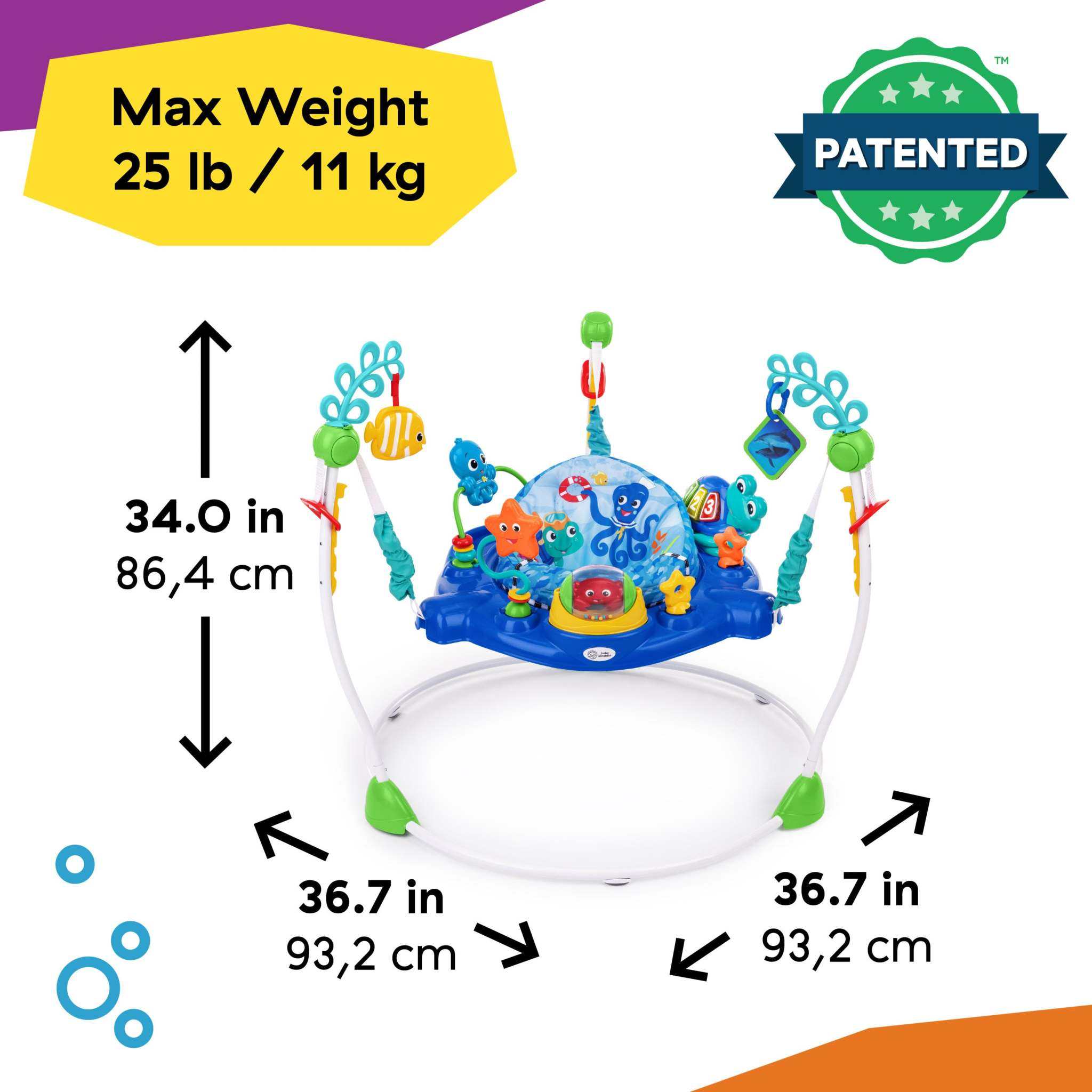 Baby Einstein Neptune ocean discovery activity jumper with rotating seat and interactive toys
