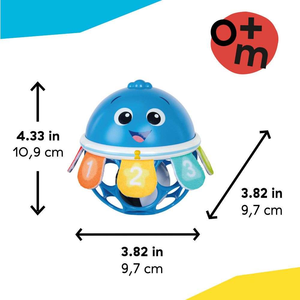 Baby Einstein Opus jingle and shake rattle toy with colorful fabric arms