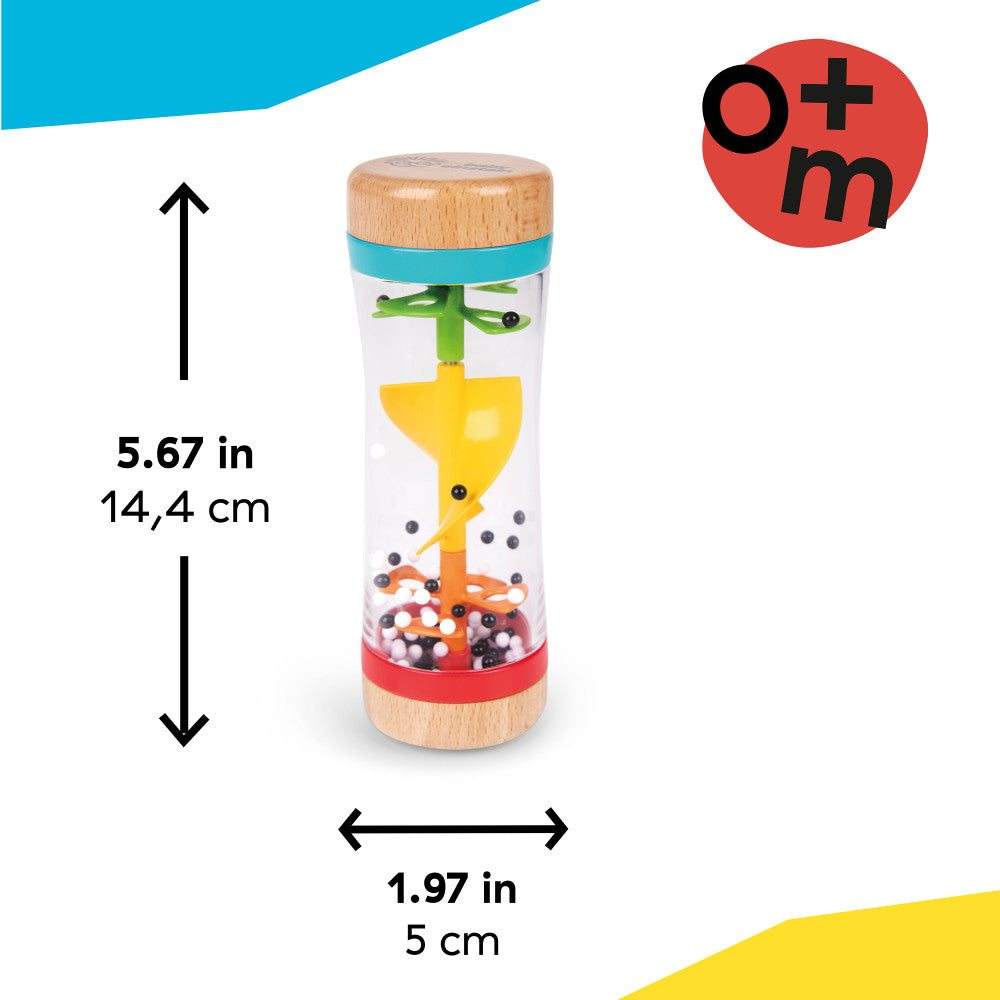 Baby Einstein Rolling Rainmaker baby rain stick sensory rattle toy for ages 3 months plus
