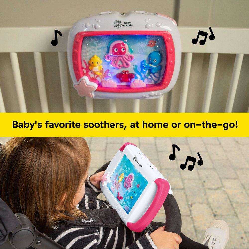 Baby Einstein Sea Dreams Soother pink crib and portable sound machines