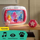Pink Baby Einstein Sea Dreams Soother crib toy with lights and remote
