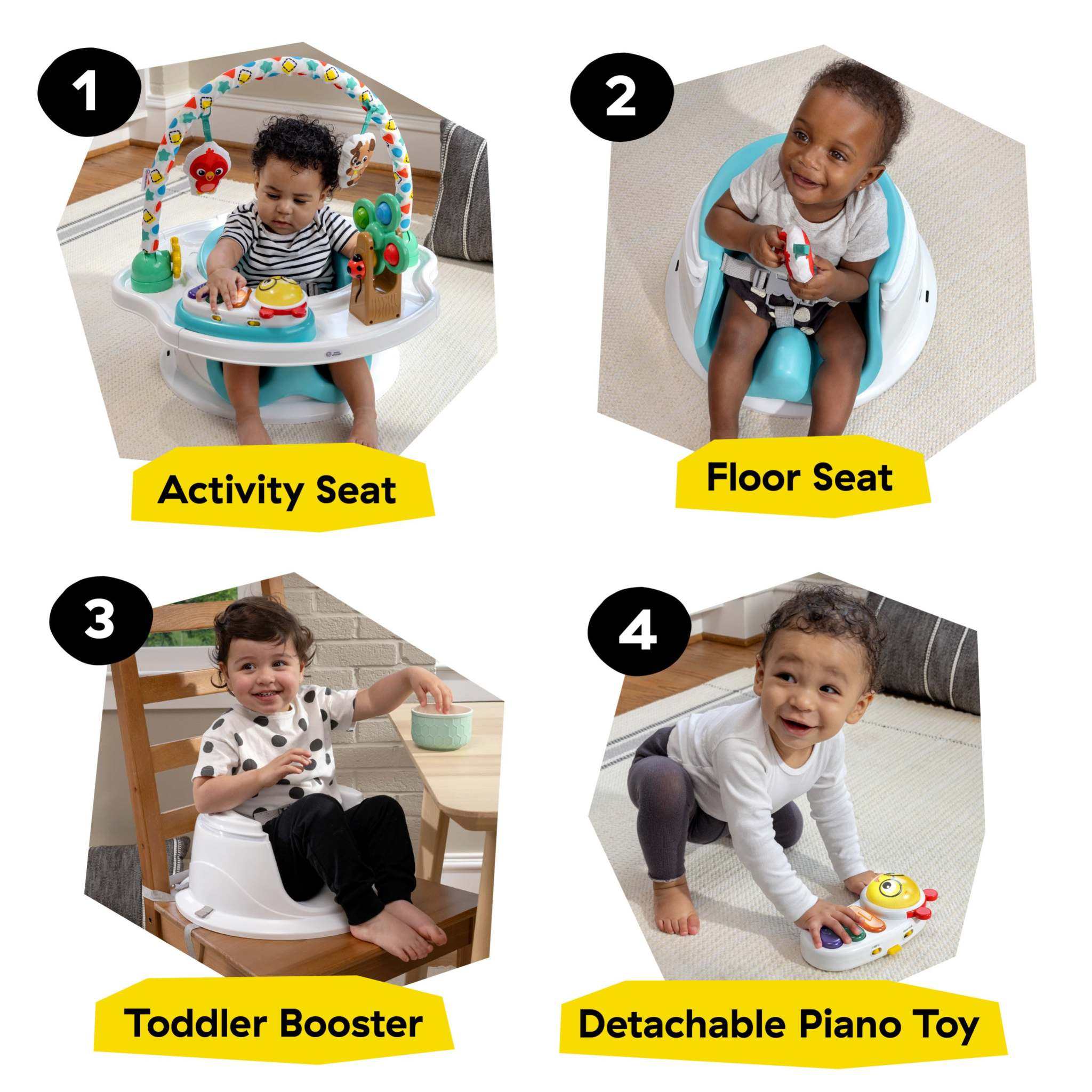 Baby Einstein SuperSeat Touch of Tunes 3-in-1 seat with musical piano and snack tray
