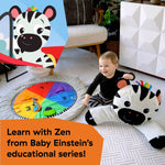 Baby Einstein Zen's Activity Milestones Plush Gym with wooden bar and multisensory toys
