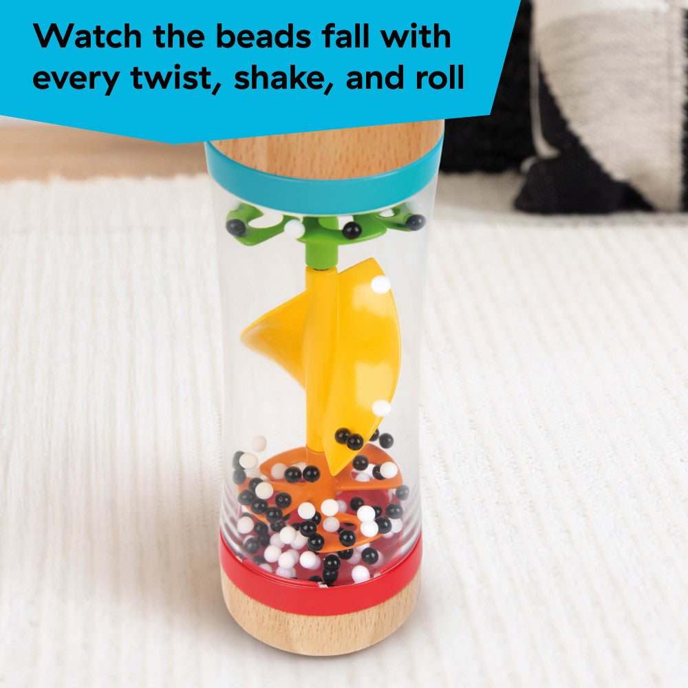 Baby Einstein Rolling Rainmaker sensory rain stick rattle toy for infants