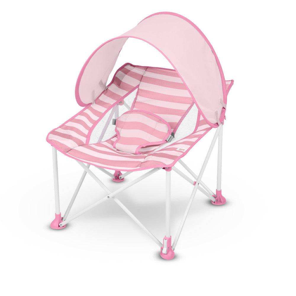 Bright Starts Pop N Chill baby travel seat with UPF 50 canopy and travel bag