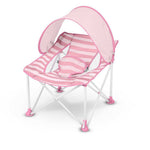 Bright Starts Pop N Chill baby travel seat with UPF 50 canopy and travel bag