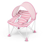 Bright Starts Pop N Chill baby travel seat with UPF 50 canopy and travel bag