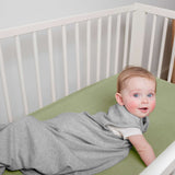 SwaddleMe Night Sack wearable baby blanket in white cotton with zipper for easy diaper changes
