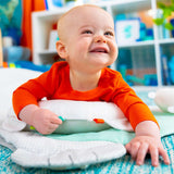 Bright Starts Tummy Time Prop & Play polar bear mat with toys and prop pillow for baby play and support