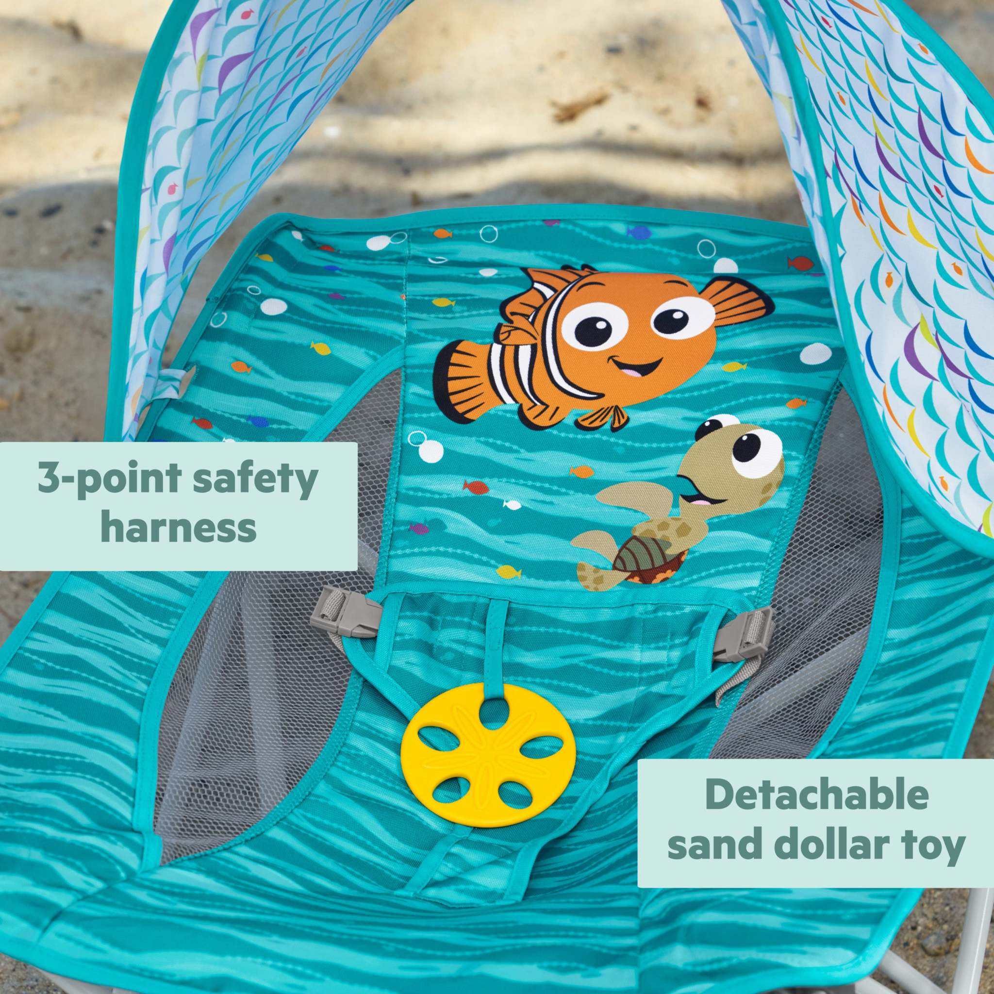 Bright Starts Disney Baby Finding Nemo Pop N Chill Travel Seat blue