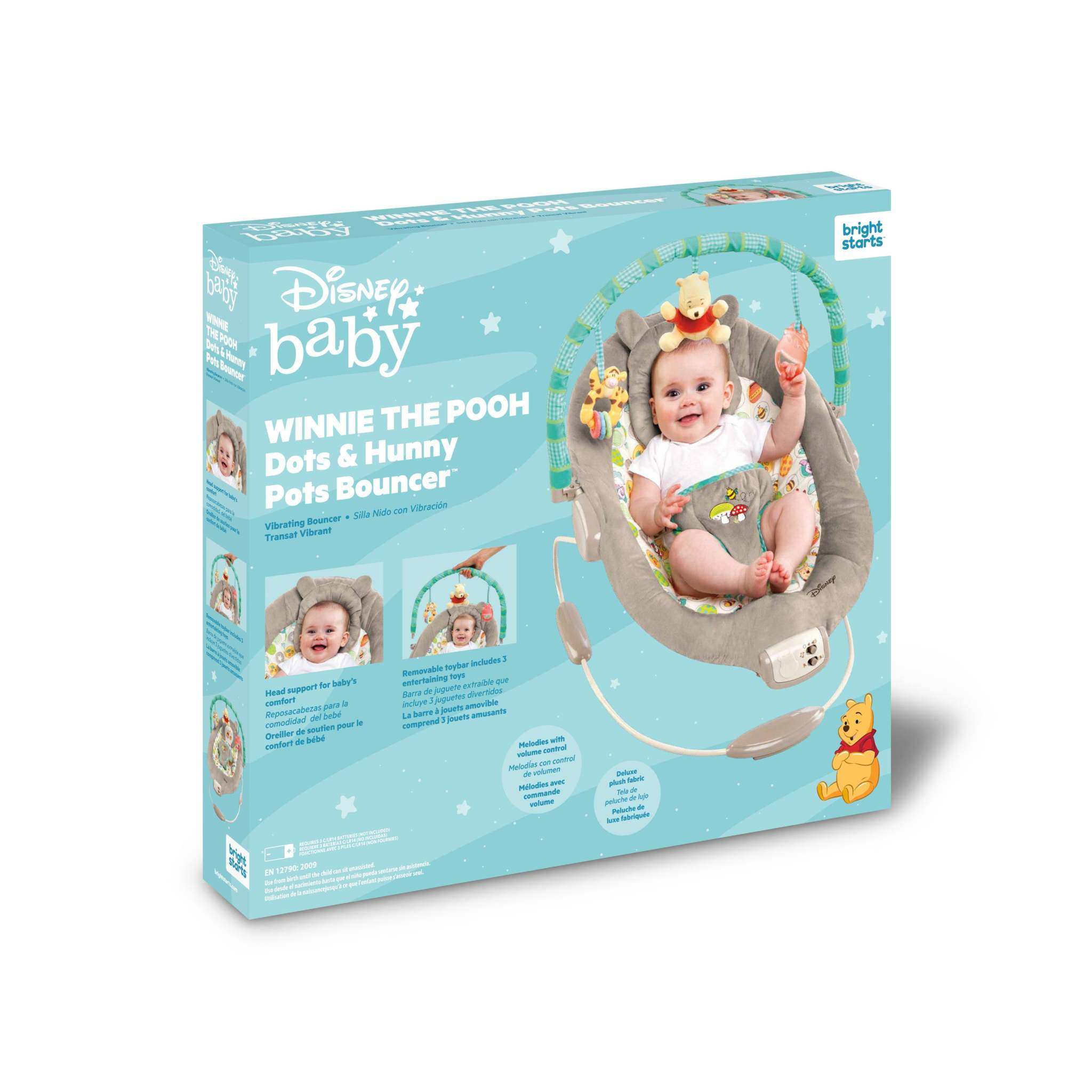 Bright Starts Disney Baby Winnie the Pooh infant bouncer with toys and melodies