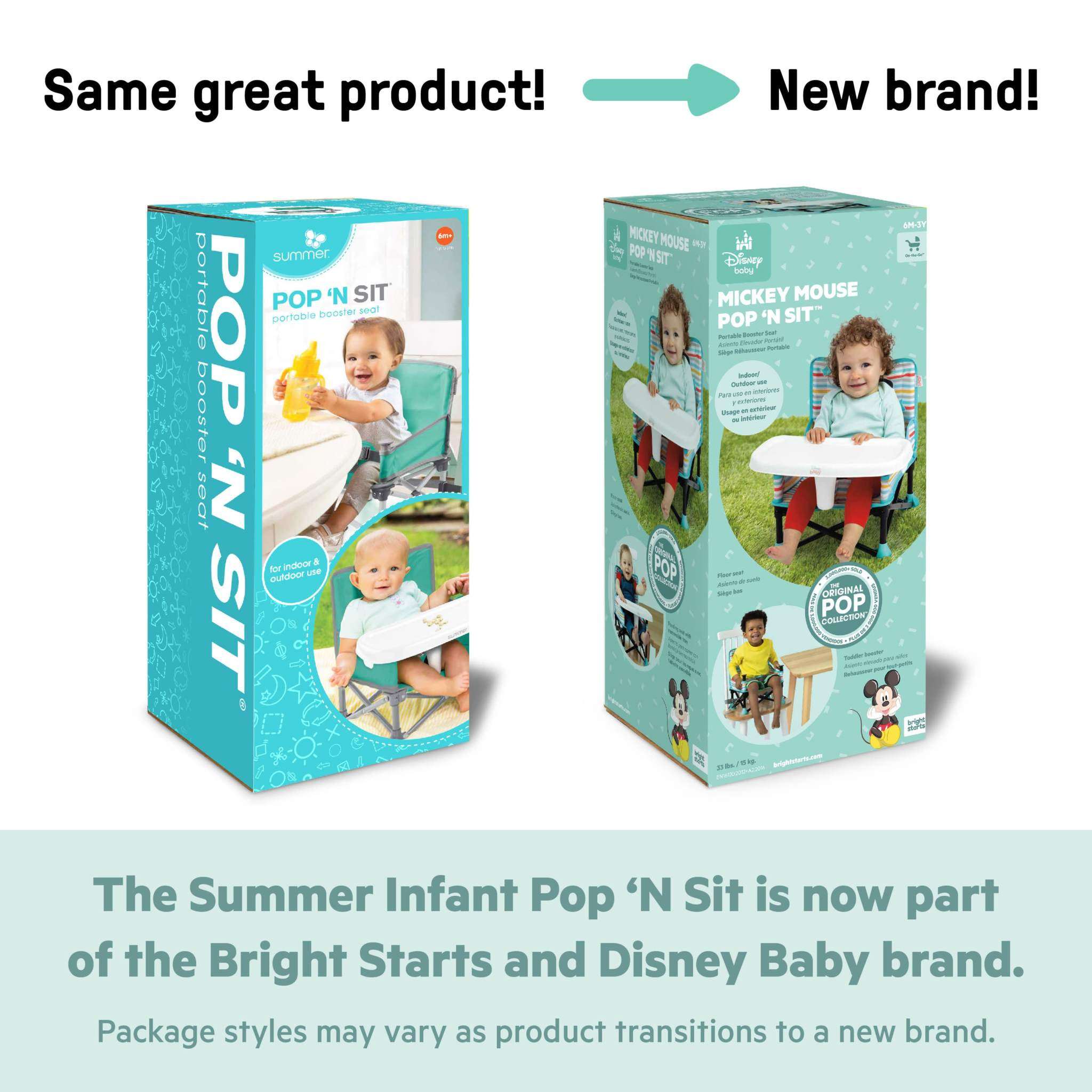 Bright Starts Disney Finding Nemo Pop 'N Sit portable booster seat for babies