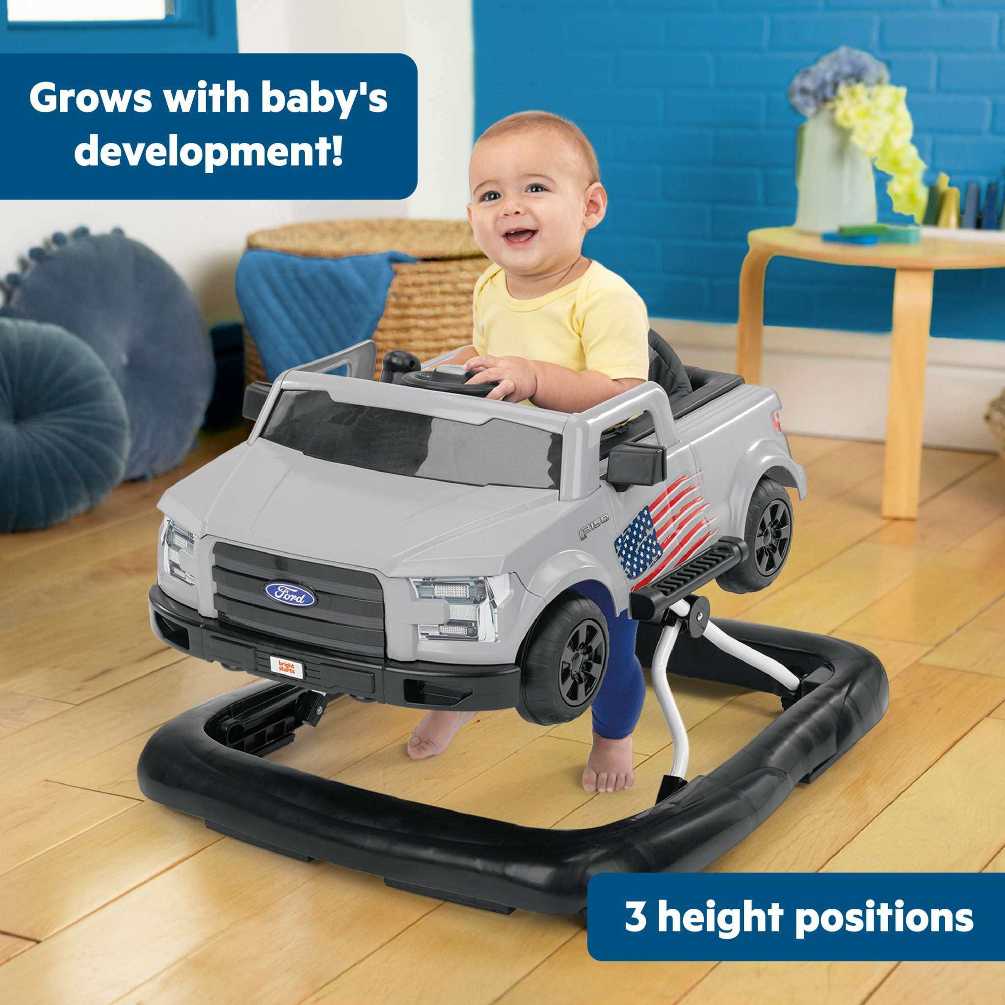 Bright Starts Ford F-150 4-in-1 baby walker with activity center