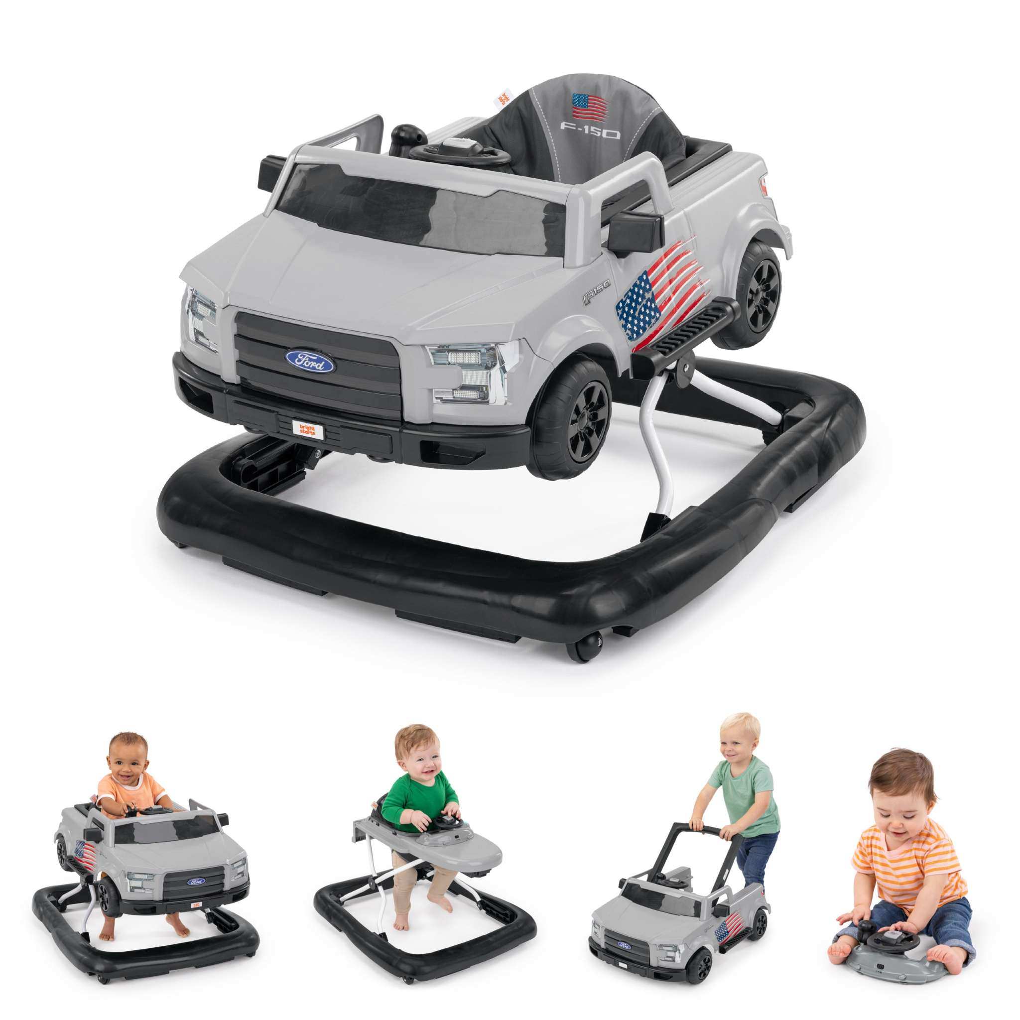 Bright Starts Ford F-150 baby walker with activity center and multiple play modes