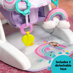 Bright Starts Learn-to-Sit 2-position purple baby floor seat with toys