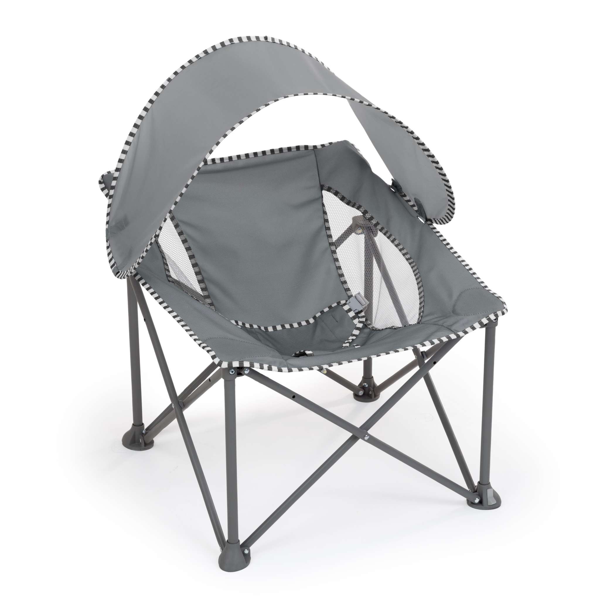 Bright Starts Pop N Chill Travel Seat with canopy and safety harness