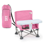 Bright Starts Pop N Sit portable pink booster seat for toddlers