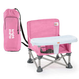 Bright Starts Pop N Sit portable pink booster seat for toddlers