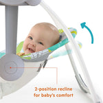 Bright Starts Rainforest Vibes 6-speed portable baby swing with toy bar