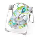 Bright Starts Rainforest Vibes 6-speed portable baby swing with jungle toy bar