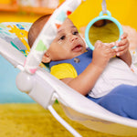 Bright Starts Safari Fun Vibrating Baby Bouncer with Toy Bar