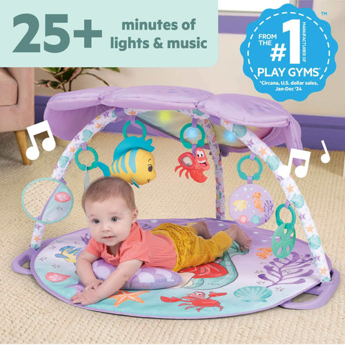 Bright Starts The Little Mermaid light-up musical baby activity gym with seashell canopy