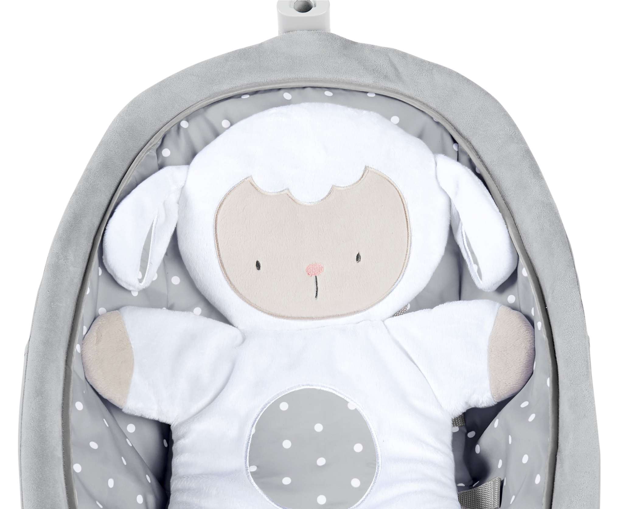 Ingenuity Cuddle Lamb Rocking Seat for newborns to toddlers with plush toys and soothing vibrations