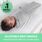 SwaddleMe by Ingenuity Monogram Collection Swaddle, Size SM, 0-3M, 1pk - Sun Space
