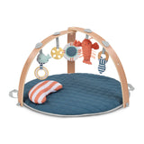 Ingenuity Cozy Spot Duvet Activity Gym with Self-Storage, Machine Washable Mat, Harbor Haven