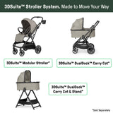 Ingenuity 3DSuite DualDock Carry Cot Stand  Folding Bassinet Stand with Storage Basket