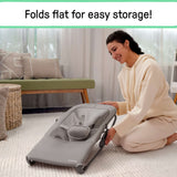 Ingenuity Nestle Vibrating Rocker portable infant seat with breathable mesh pad and removable toy bar