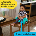 Baby Einstein Snack & Steer Learn-to-Dine Feeding Seat with steering wheel toy and adjustable tray for infants 6-36 months