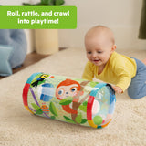 Bright Starts Roll-Along Rainforest Baby Toy, Push & Crawl Activity Toy with Rattle Balls