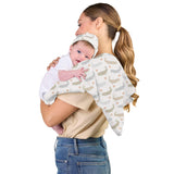 SwaddleMe by Ingenuity First Moments Collection Muslin Blanket & Hat Gift Set (4-Piece)