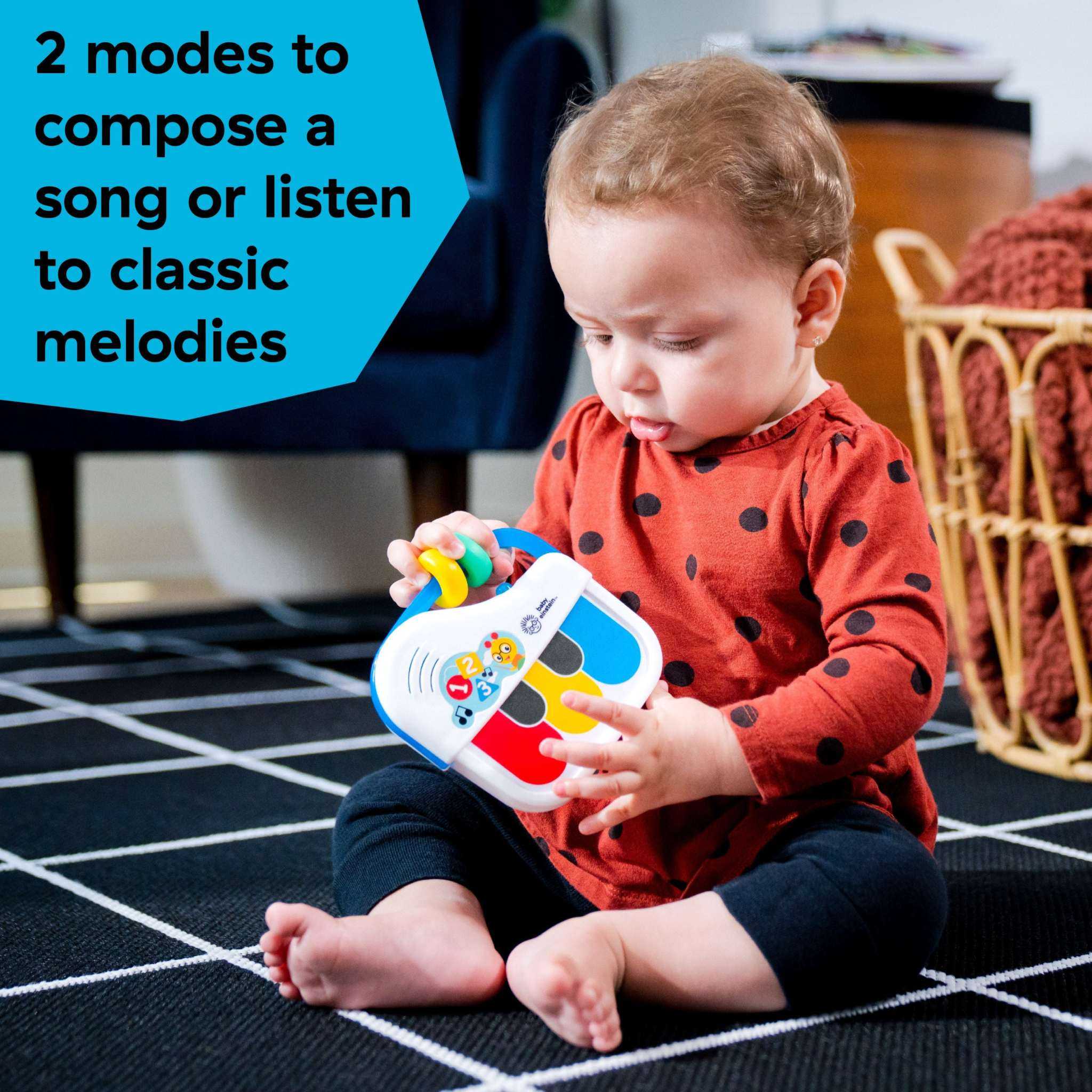 Baby handheld piano toy with magic touch keys for infants