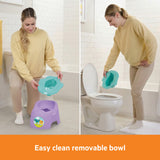 Bright Starts Full Comfort Baby Potty with Easy Clean Bowl & Splash Guard - Purple