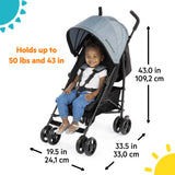 Ford Bronco HighGear lightweight convenience stroller in Bronco Area 51 color with adjustable canopy and storage compartments