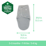 SwaddleMe by Ingenuity Original Muslin Baby Swaddle, 0-3 Months, 7-14 Pounds - Granite